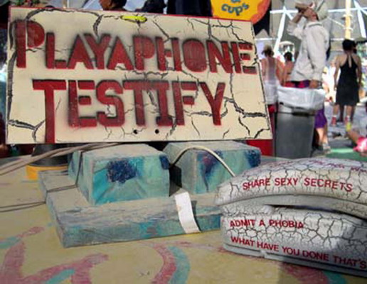 playa phone at burning man 2003 art festival